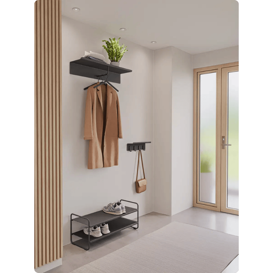 Zone Hattehylde 80 x 21,5 x 14,8 cm i black, A-Col